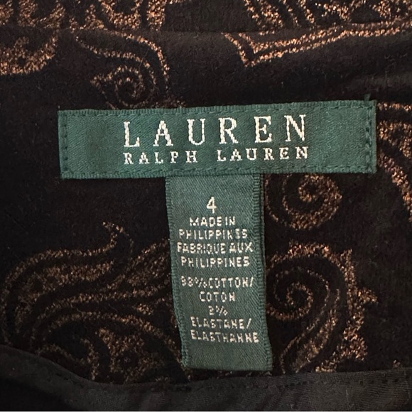 Ralph Lauren Black Gold Velvet Paisley Blazer Size 4 Small Quiet Luxury Glamour - Picture 4 of 11